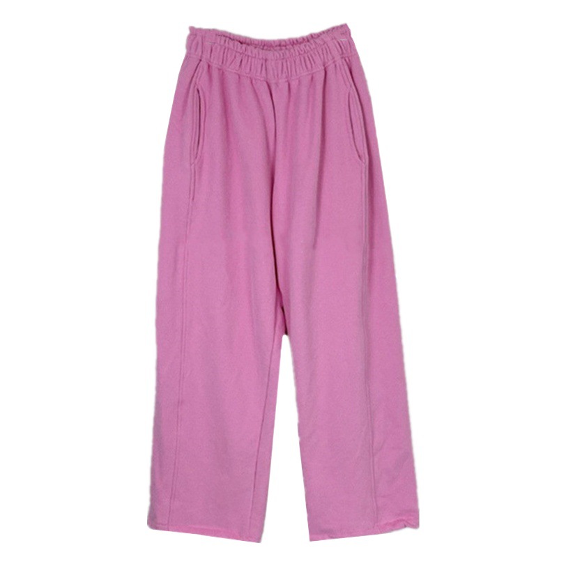2025 primavera y otoño nuevo estilo versión coreana de los pantalones casuales delgados de todo fósforo sueltos y rectos, pantalones deportivos de dos desgaste, moda femenina image 1