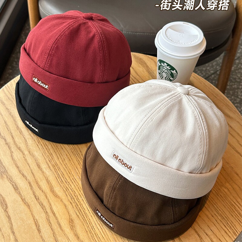 Hat Summer Men's Melon Hat Japanese Style Harajuku Style Street Tide Beanie Hat Yapi Hat Floor Hat Girls