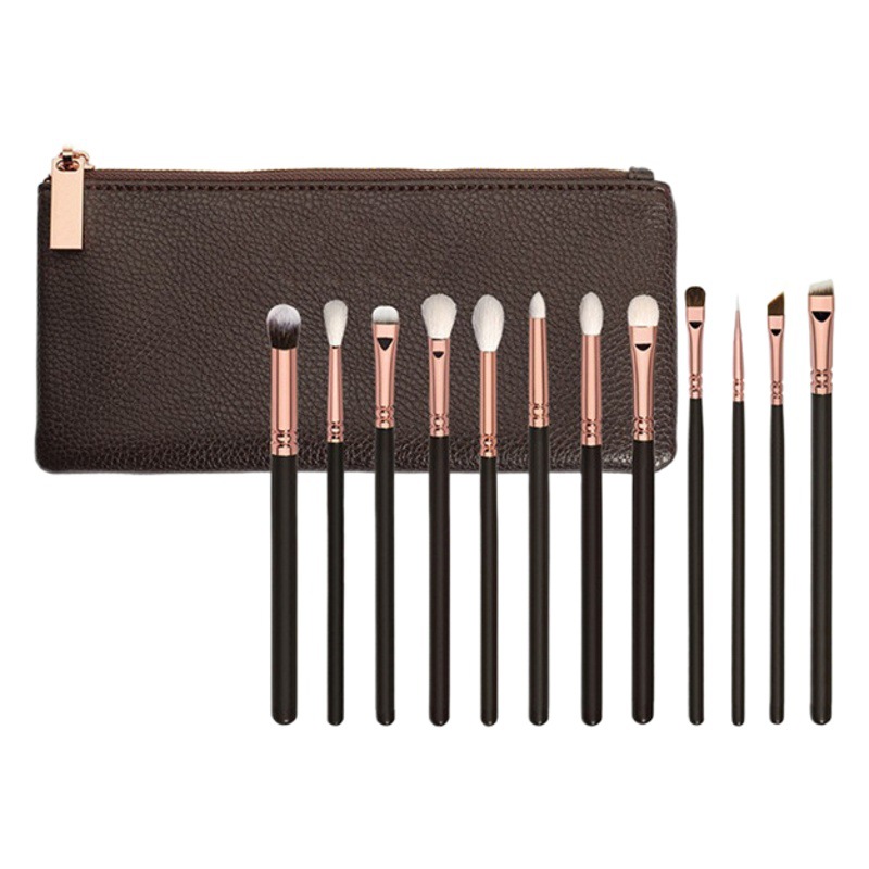 15 oro rosa marrón Rosa maquillaje cepillo traje profesional belleza herramienta conjunto cepillo suave pelo no duele la cara