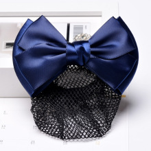 蝴蝶结职业发网护士银行酒店空姐美容院上班工作发饰细网网兜头花