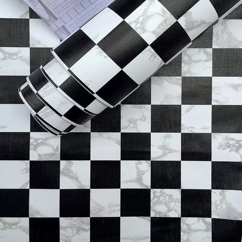 炫酷时尚黑白条自粘壁纸直播背景墙宿舍酒吧装修PVC自粘墙纸批发