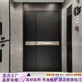 现代精雕别墅大门双开门农村自建房大门防盗门入户门进户门铸铝门