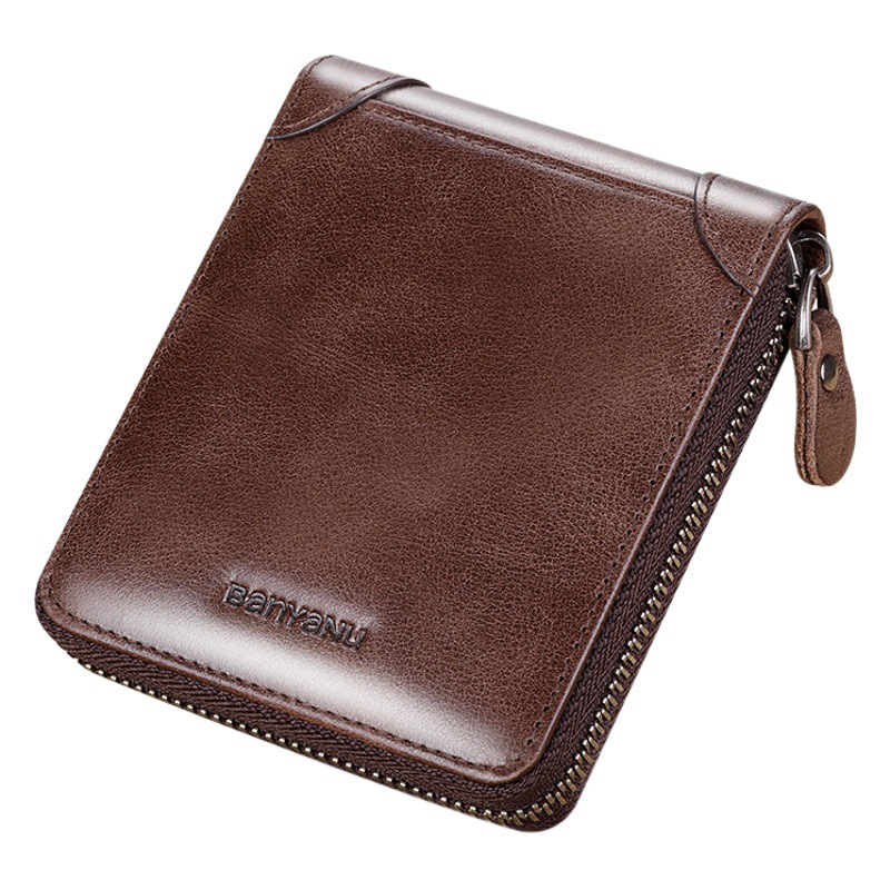 Guangzhou Banyanu Leather Factory Wallet Men's Short Genuine Leather Large Capacity New Men's Multifunctional Cowhide Wallet