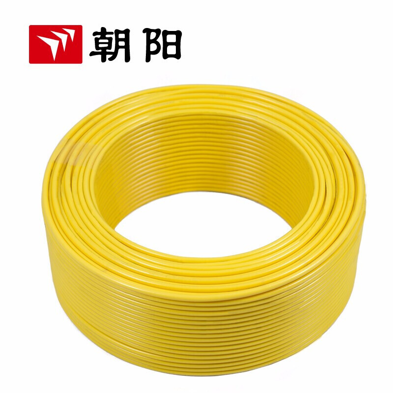 Chaoyang cable ZB-BV 4 cuadrados cable ignífugo estándar nacional cable de núcleo único cable de aire acondicionado de cobre 100 metros amarillo image 4