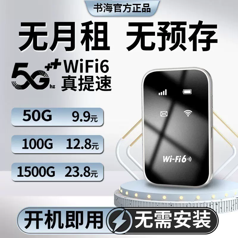 随身wifi2025新款三网通5GWiFi6移动无线千兆路由器新款高速移动