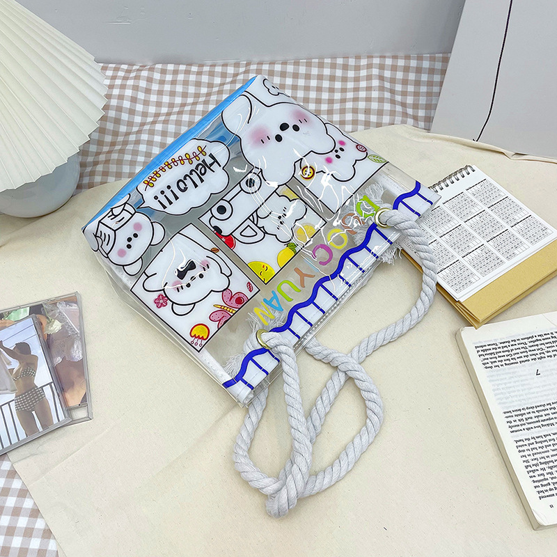 Wholesale Cute Little Bear Bunny Transparent Pvc Shoulder Messenger Bag Nihaojewelry display picture 16