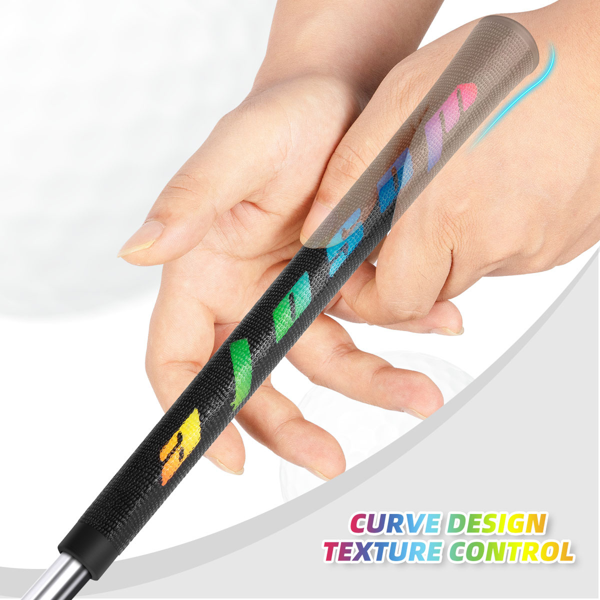 Venta caliente Golf agarre barra de hierro barra de madera universal Golf Club agarre antideslizante transparente absorbente del sudor selección multicolor