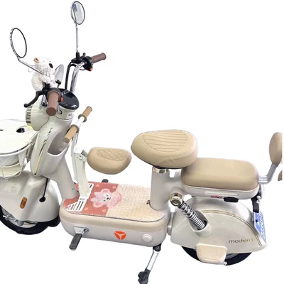 Suitable for Yadi Modern Rhine 2nd Generation/C16/C18/C50 electric vehicle child seat, front-mounted foldable seat (Electric car child seat) - adjustable-off-white