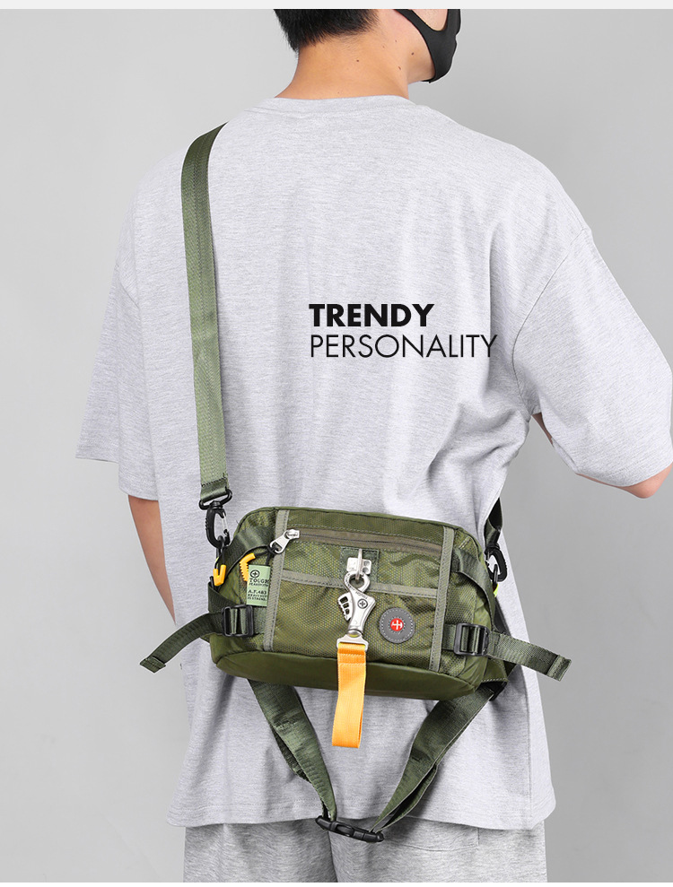 New cross-border large-capacity men's chest bag, outdoor single-shoulder bag, sports phone bag, multi-functional crossbody chest bag undefined