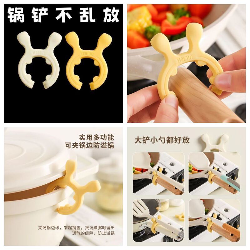 シリコンスパチュラホルダー家庭用キッチンストーブこぼれ防止スプーンキッチン用品配置スパチュラホルダーモバイル収納ラック|undefined