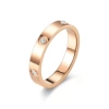 Stainless steel, golden, 4mm, pink gold