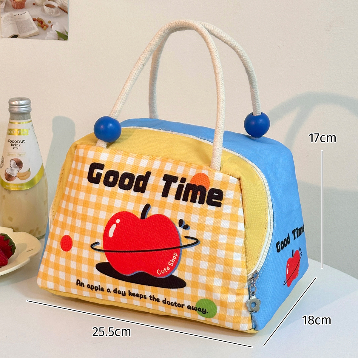 Bonita bolsa de almuerzo de aislamiento, bolsa de almuerzo de oficina, bolsas de almuerzo de arroz, bolsas de desayuno de bocadillos, bolsas de almuerzo portátiles