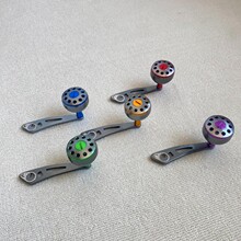 水滴轮单手把摇臂鼓轮全金属防海水把手渔轮改装握丸