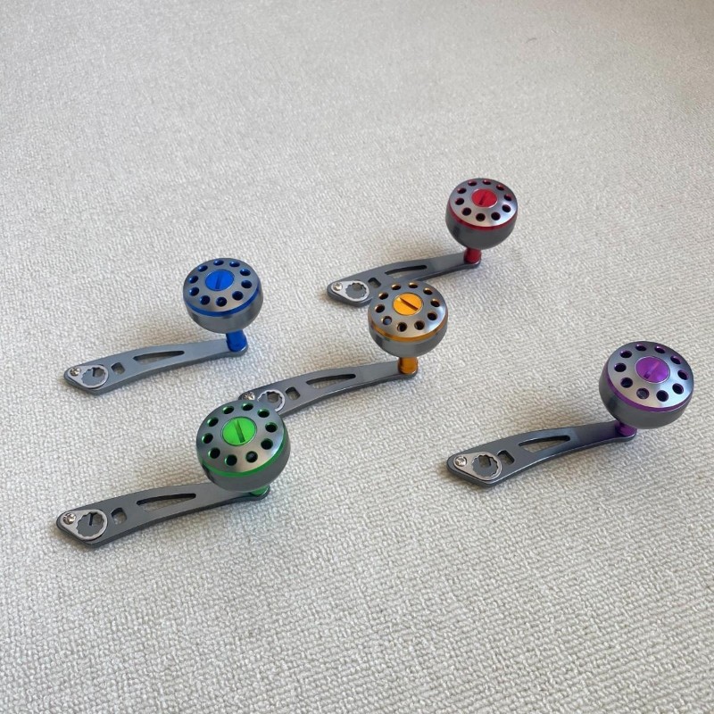 水滴轮单手把摇臂鼓轮全金属防海水把手渔轮改装握丸