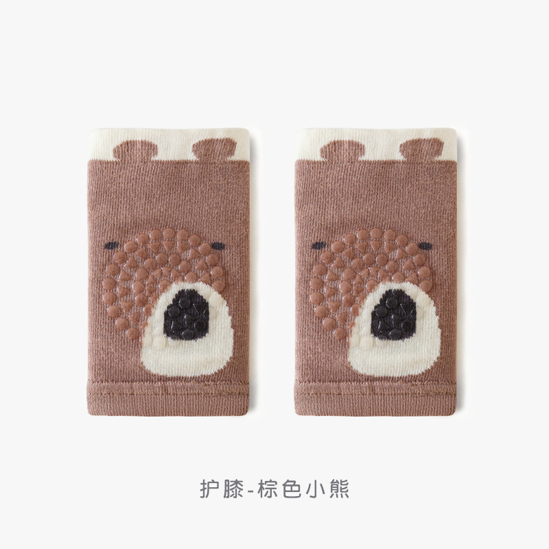 2024 primavera nueva almohadilla de rodilla para niños delgada de dibujos animados bebé gateando equipo de protección gateando resistente a las caídas antideslizante funda de almohadilla protectora