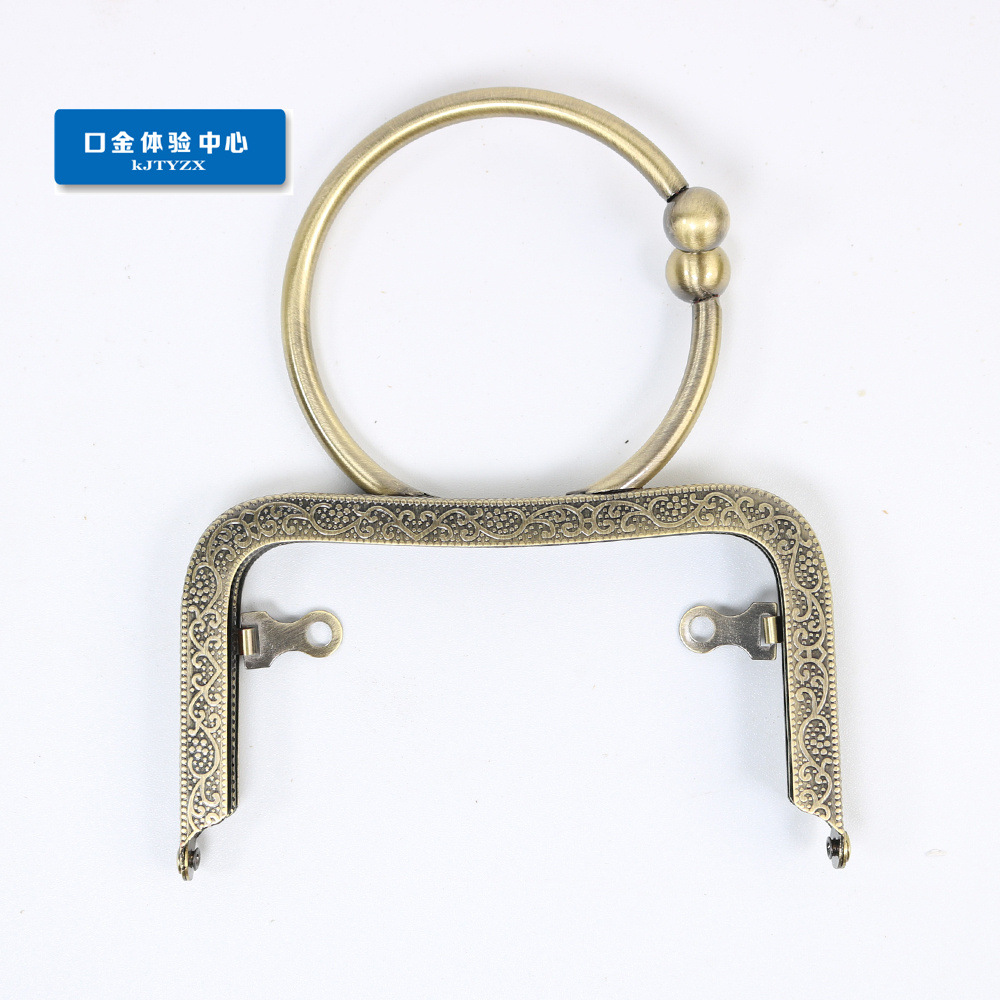 Nuevo: agujero de tornillo de 12.5cm cintura cóncava en relieve pulsera en forma de O oro brazalete creativo bolso de mano