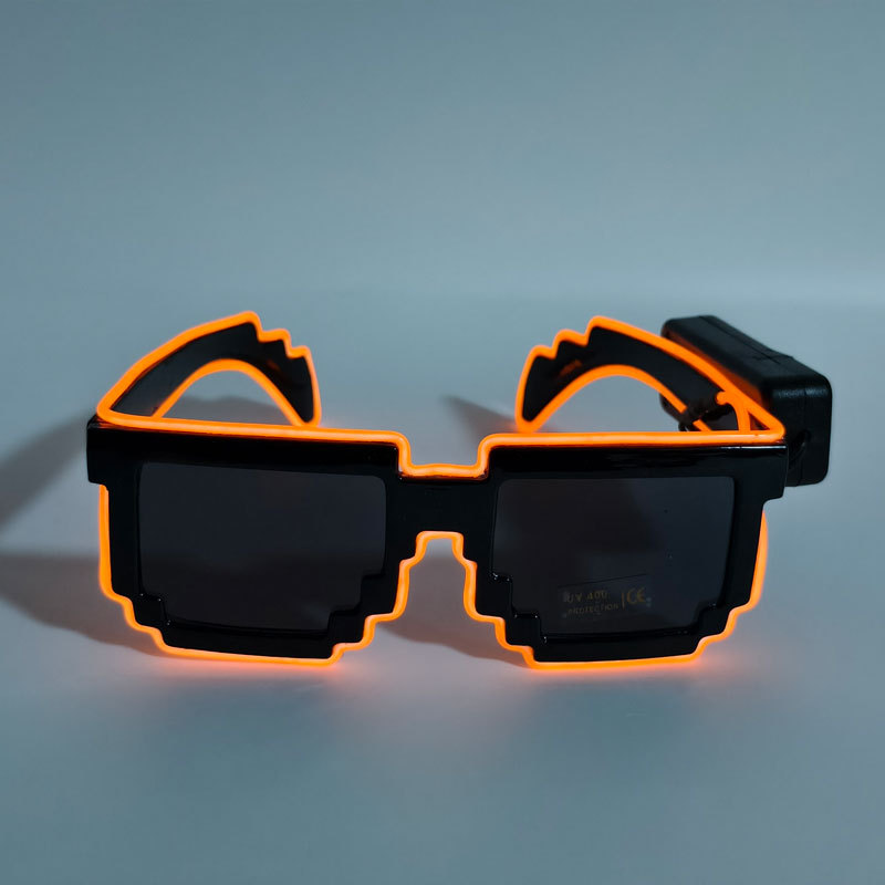 Bar fiesta atmósfera apoyos gafas de sol mosaico LED inalámbrico parpadeo gafas luminosas el gafas bungee