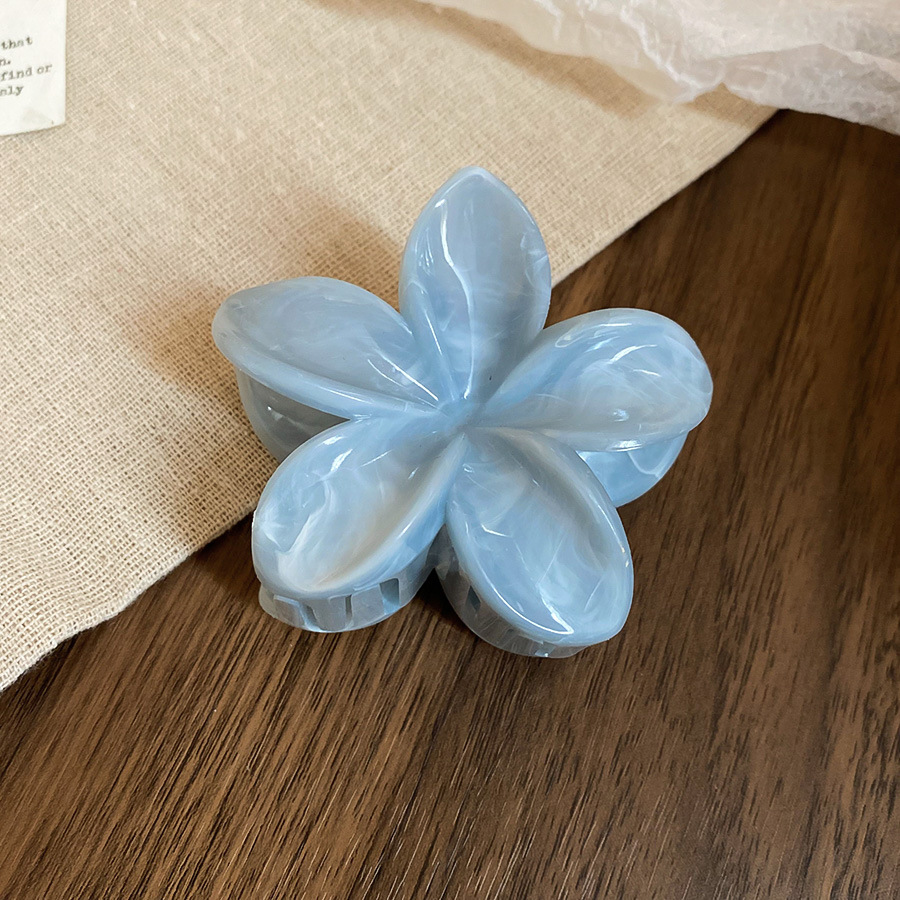 Pinza para el cabello de flores de doble cara plisada de acrílico 2025 nueva moda pinza de tiburón fresca accesorios para el cabello de alta calidad mujeres