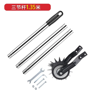 Amazon new wheeled manual lawn edging machine artificial lawn trimmer weed removal garden tools (Otbiçən başlıqları) - 3-sections-12m-lawn-edging-machine