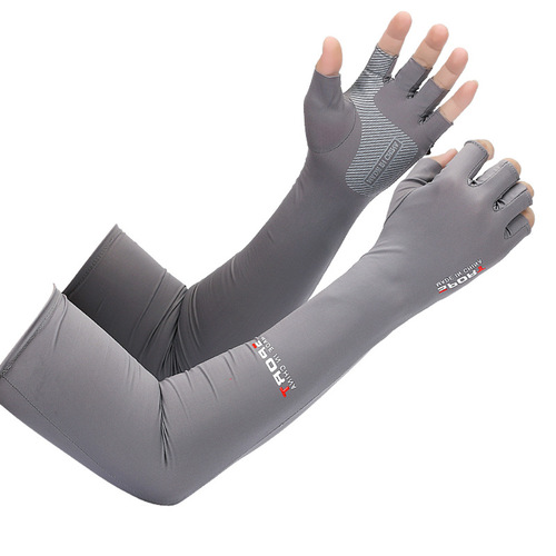 Summer men and women sun protection ice sleeve arm gloves driving breathable anti-UV sports cycling rider ice silk sleeves