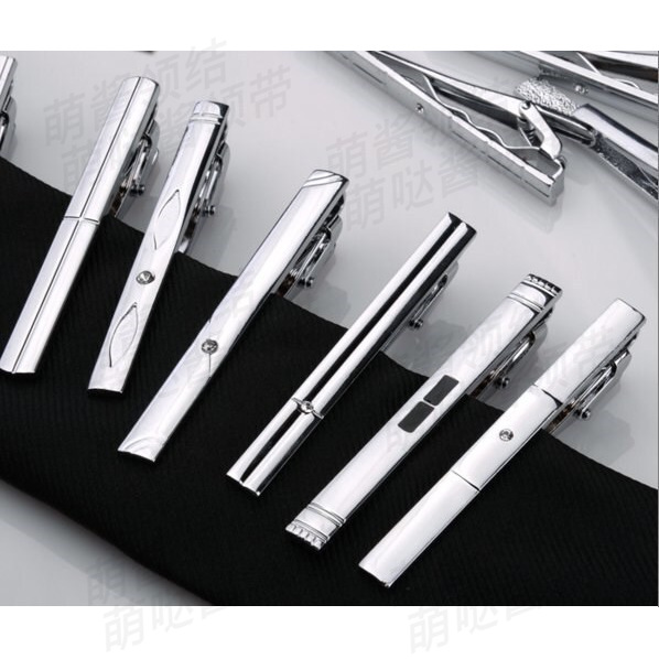 Spot men's formal silver tie clip fashion simple business tie clip tie clip wholesale