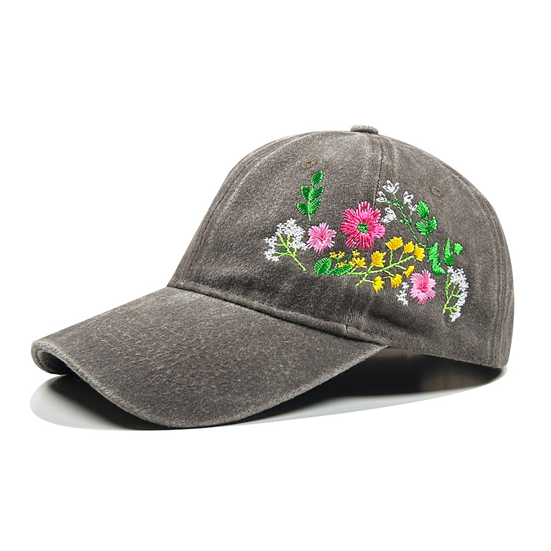 Sombreros de mujer bordado diy hacer bordado creativo casual blando sombrero de boca de pato sombrero protector al aire libre sombrero de sombrero