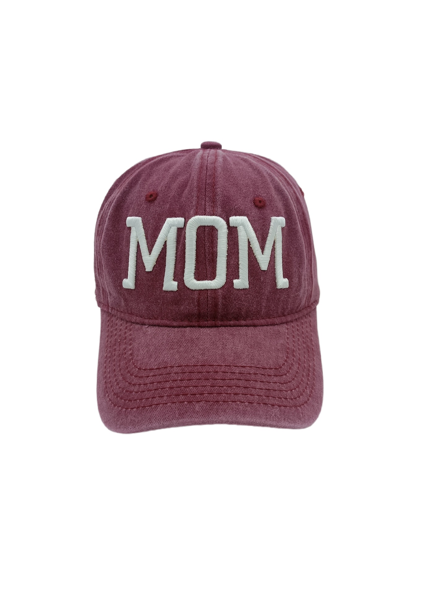 Patchwork Design MAMA, Simple Style Style Flat Eaves Rim Women's Mama Simple Style Solid Color Patchwork Flat Eaves Baseball Cap