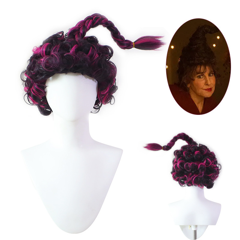 Witch also Crazy 2 Hocus Pocus witch Mary God cat save the world anime wig Cosplay wig