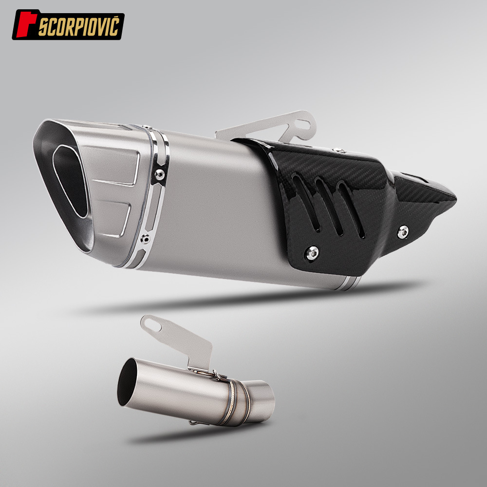Suitable for Qianjiang Sai 600 stainless steel mid-section exhaust pipe and tail-section silencer set, Scorpio AR barrel exhaust