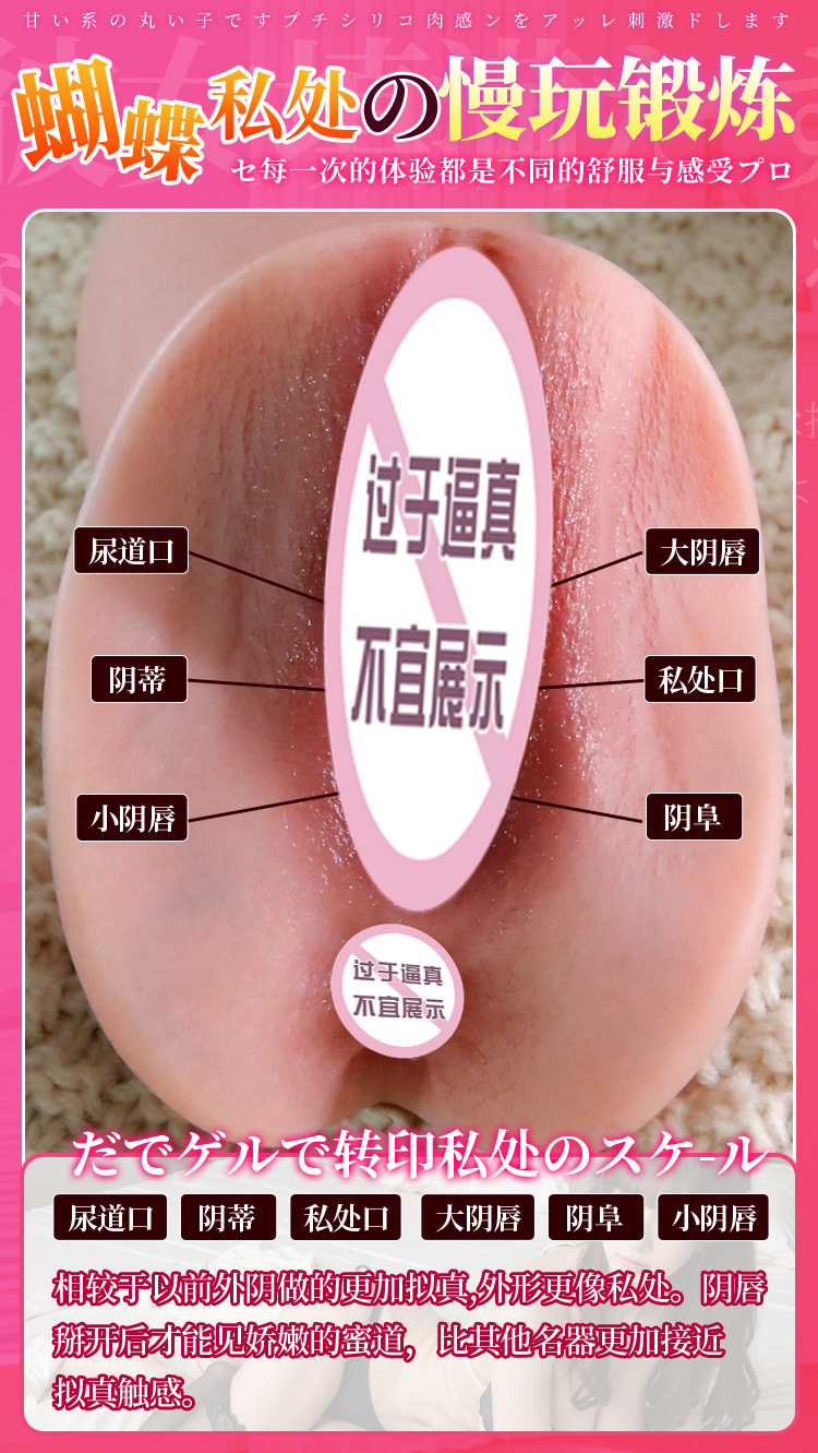Jiuai Silicone Male Masturbator Half-Body Doll with Vaginal and Buttocks Inverted Mold, Manual Use — detail image 22