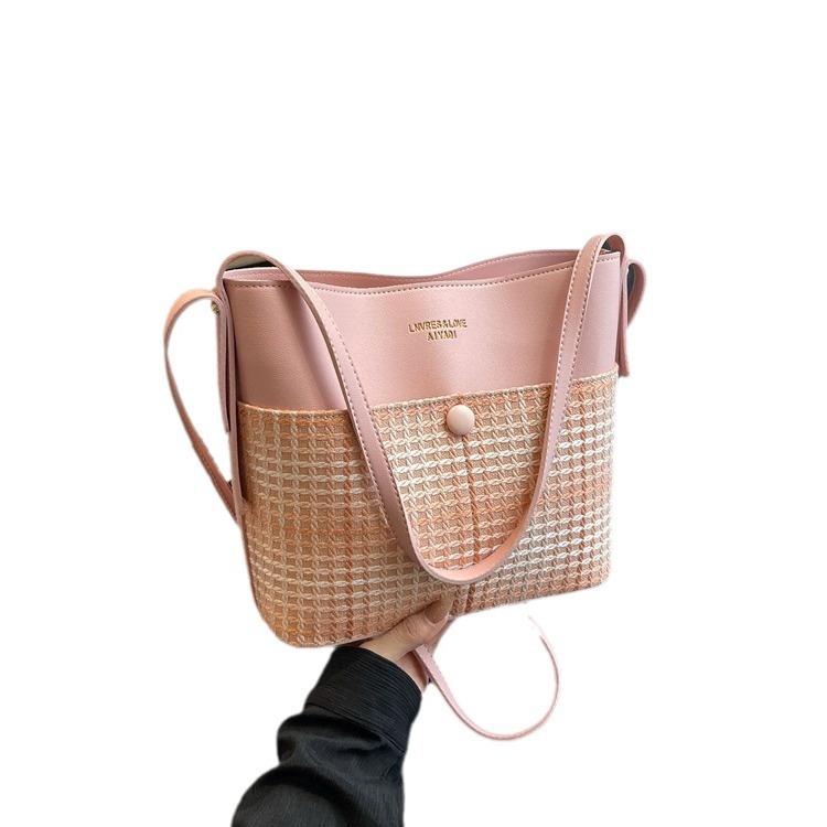 Women's Bag large capacity bucket bag fashion simple retro portable shoulder crossbody bag_voghion.com