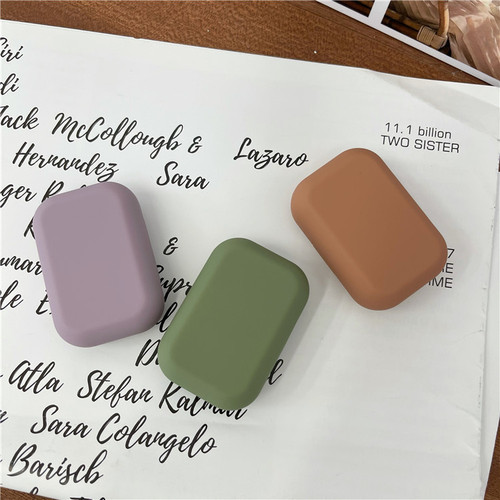 Morandi color frosted contact lens box ins style simple and cute girl contact lens storage box companion box