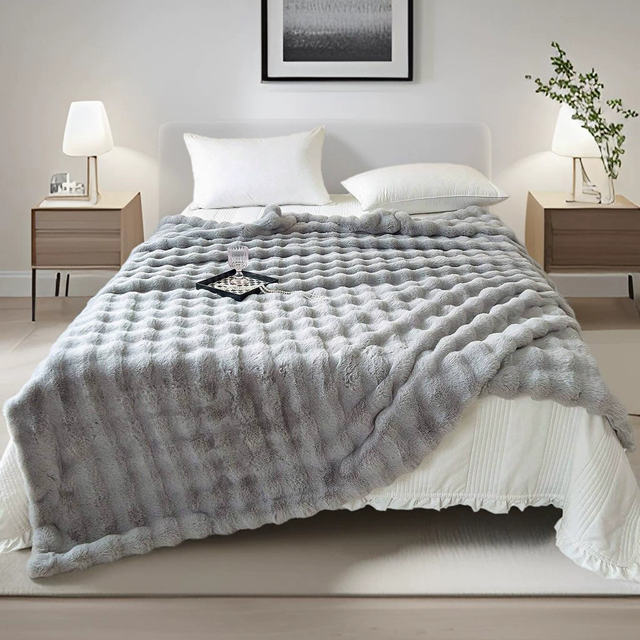 Double-layer Duvet Blanket, Double-sided Tuscan Rex Plush, Thickened Sofa & Bed Throw