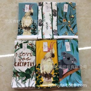 Manufacturer Customized Cotton Printed Tea Towel Terry Paint Printed Kitchen Towel European and American Tea Towel Absorbs Water and Is Environmentally Friendly and Can Be Customized