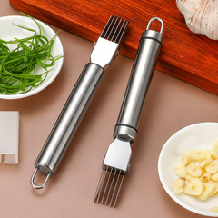 Creative Multi-functional Kitchen Gadget 430 Stainless Steel Onion Chopper Onion Slicer Chili Garlic Head Onion Knife
