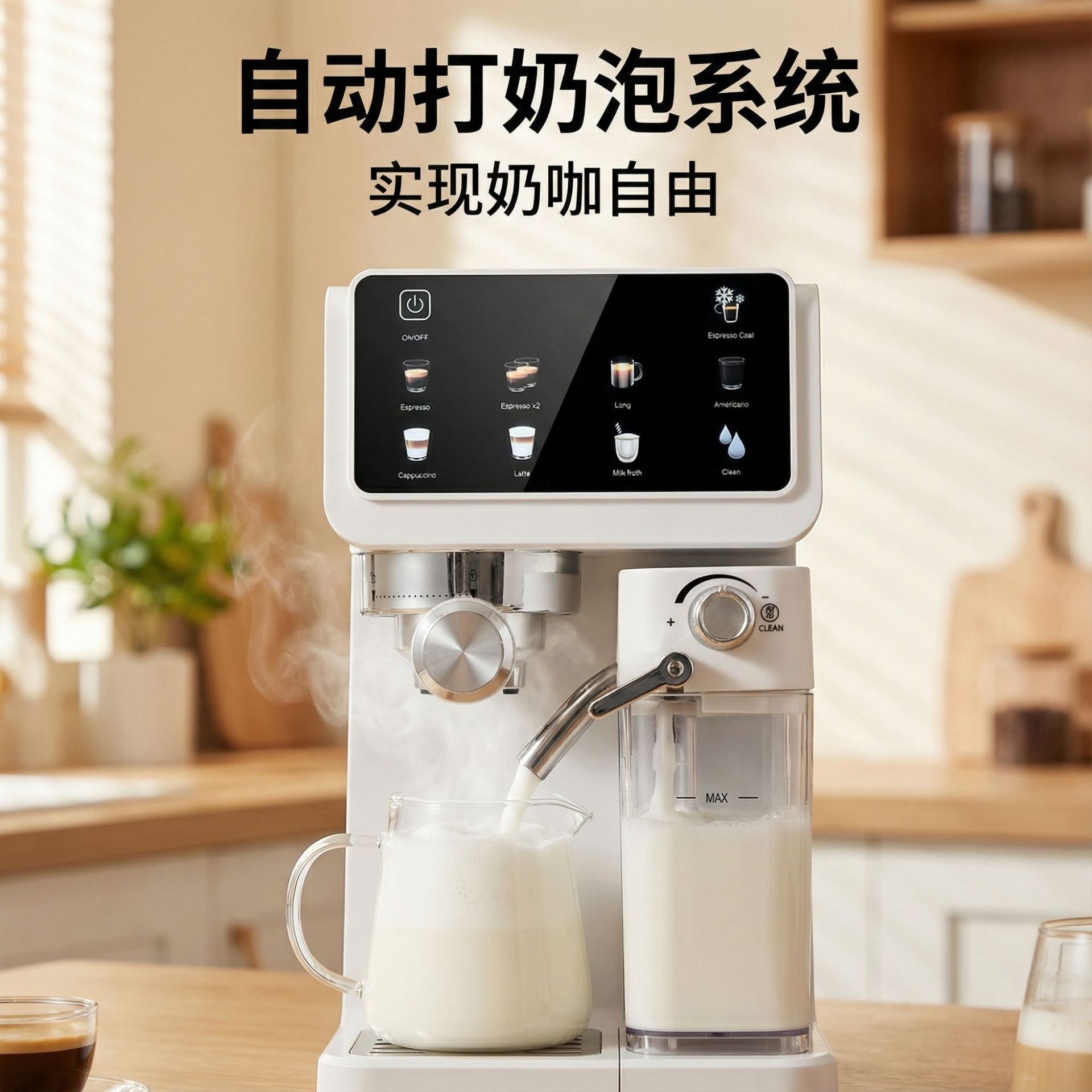 Cafetera Espreso Automática de Plástico Pantalla Táctil a Color para Hogar