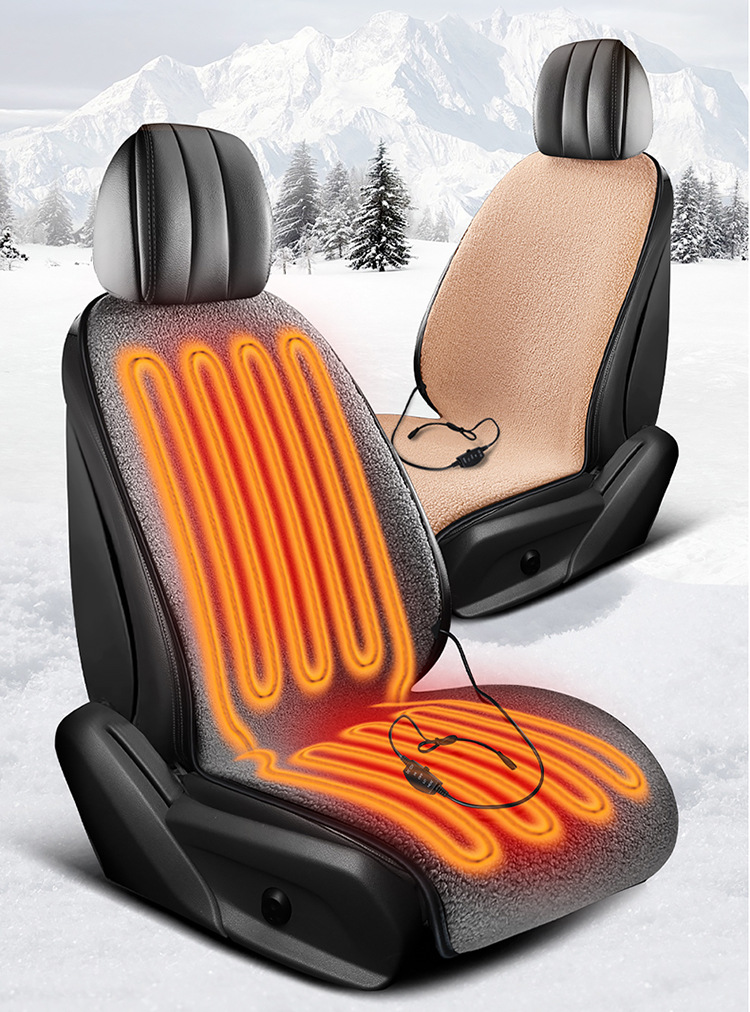 Cross-border wholesale heating single-seat car cushion a generation of new interior products winter warm lamb wool