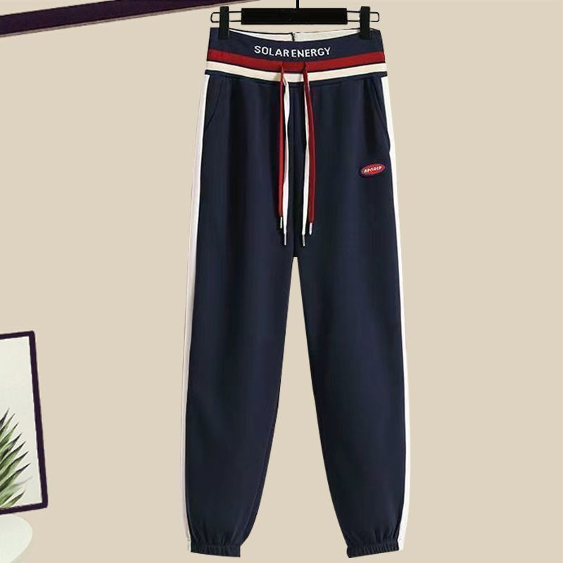 Women's Clothing Casual suit & archer & early spring sports suit 2024 spring and autumn new style age reducing drawstring sweatpants two piece suit_voghion.com
