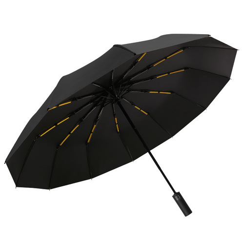 Fully automatic oversized umbrella: Dual-use rain-and-sun protection, black-coated UV-blocking sunshade with a premium, foldable design