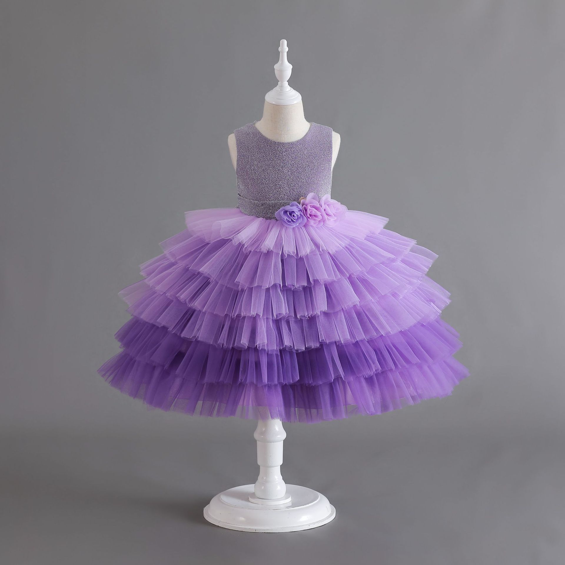 Ventas calientes de ropa infantil de verano nuevos vestidos de lentejas de niños vestidos de princesa de pastel vestidos de fiesta de cumpleaños de chicas