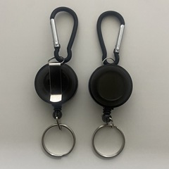 易拉扣户外伸缩扣渔具登山扣自动回弹钥匙扣防丢失手绳彩色易拉得
