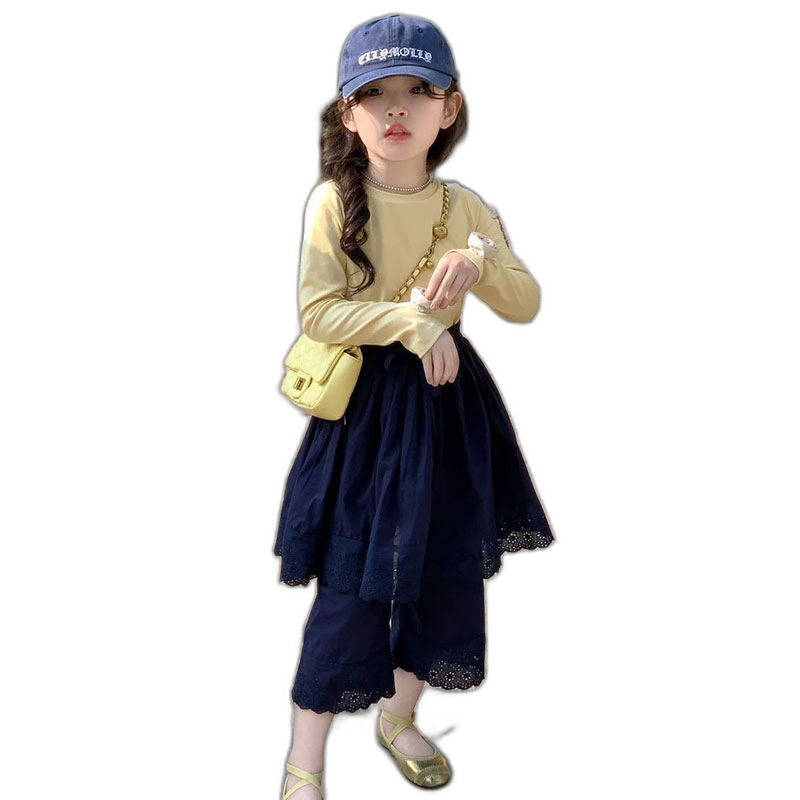 女の子スーツ子供夏服2025新スタイル超格好良い女の子ファッショナブルなツーピーストップスカジュアルパンツ薄手|undefined