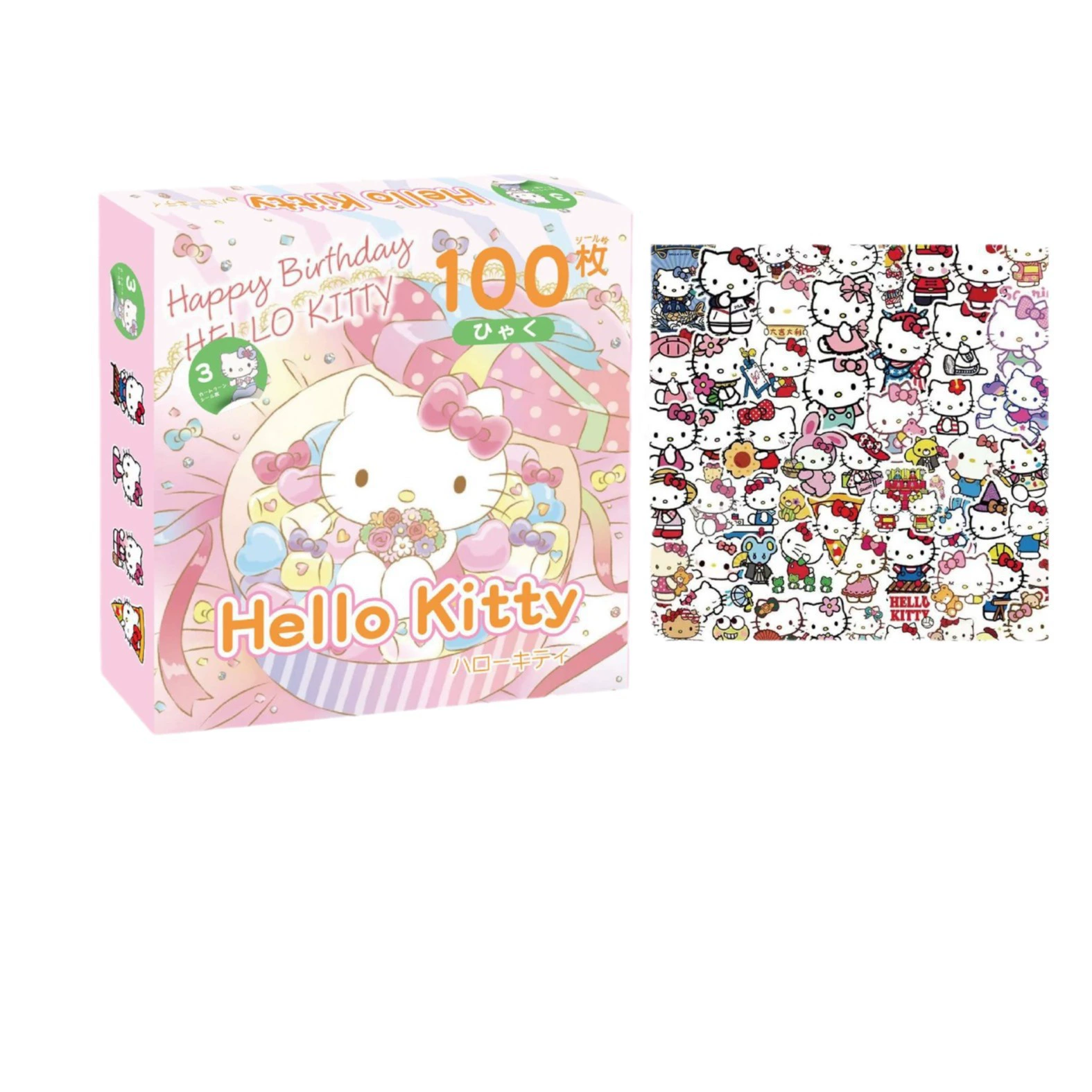 Sanrio, cute sticker, cartoon gift box