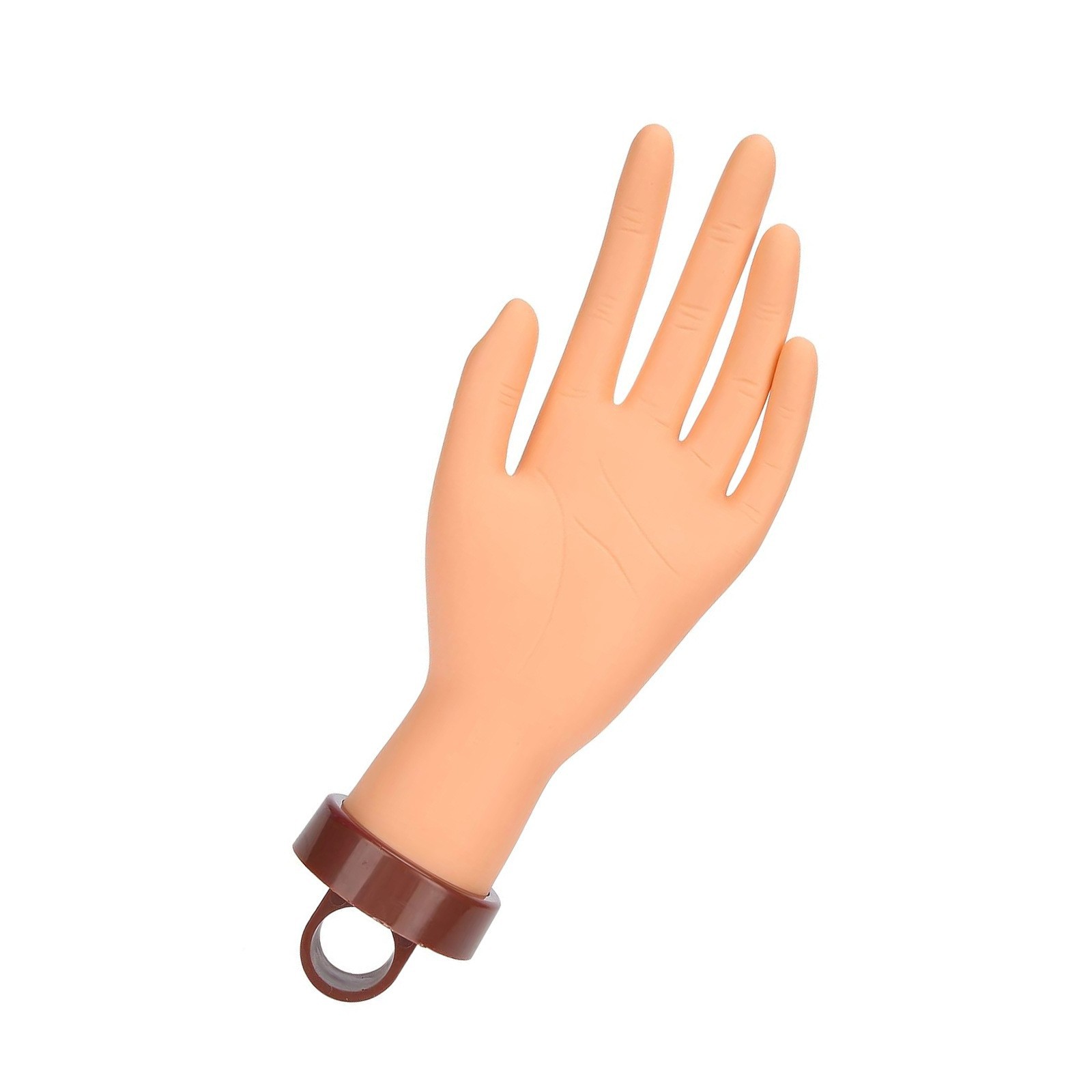 Mano de Práctica para Uñas de Plástico y Acero Inoxidable con Soporte Fijo para Manicura
