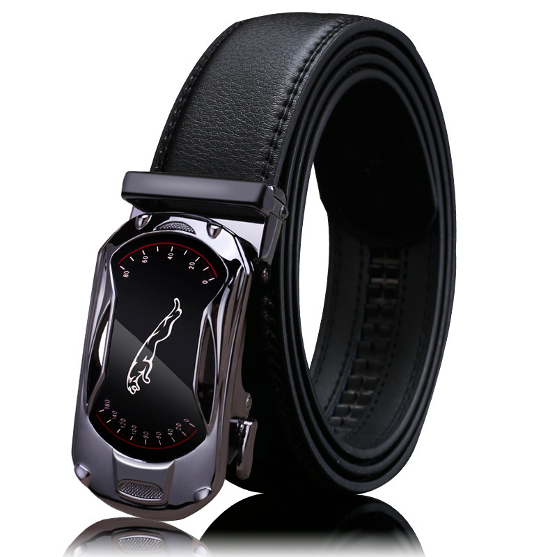 Men's Genuine Leather Automatic Buckle Luxury Belt Wholesale Simple Versatile Denim Belt Manufacturer