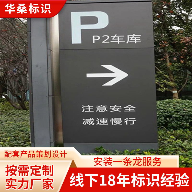 景区公园导向牌标识牌 不锈钢镀锌板标识 景区介绍牌指示牌停车牌