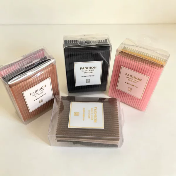 Boxed Internet Celebrity Bangs Stickers for Women, Colorful Sticky Hair Patches, Korean Magic Hair Stickers, Hair Accessories