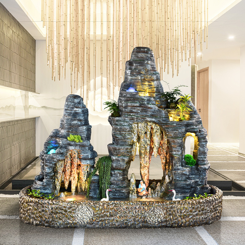 双面景观大型假山流水喷泉钟乳石摆件别墅花园庭院户外阳台鱼池