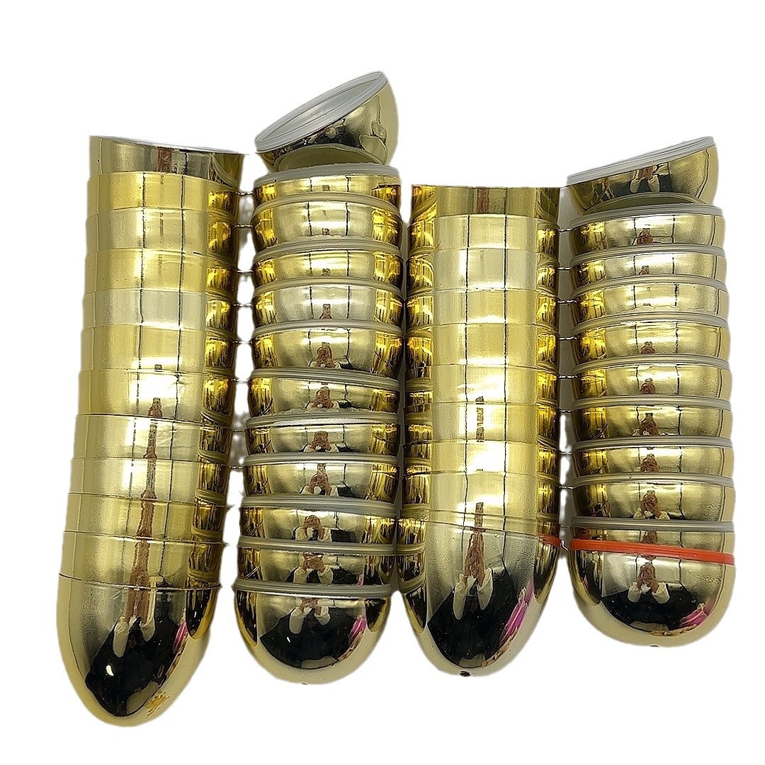 Hot sale huevo de Pascua 4 / 6 / 8cm abierto galvanizado de plástico huevo cáscara de jardín de infantes huevo de juguete de lotería para niños
