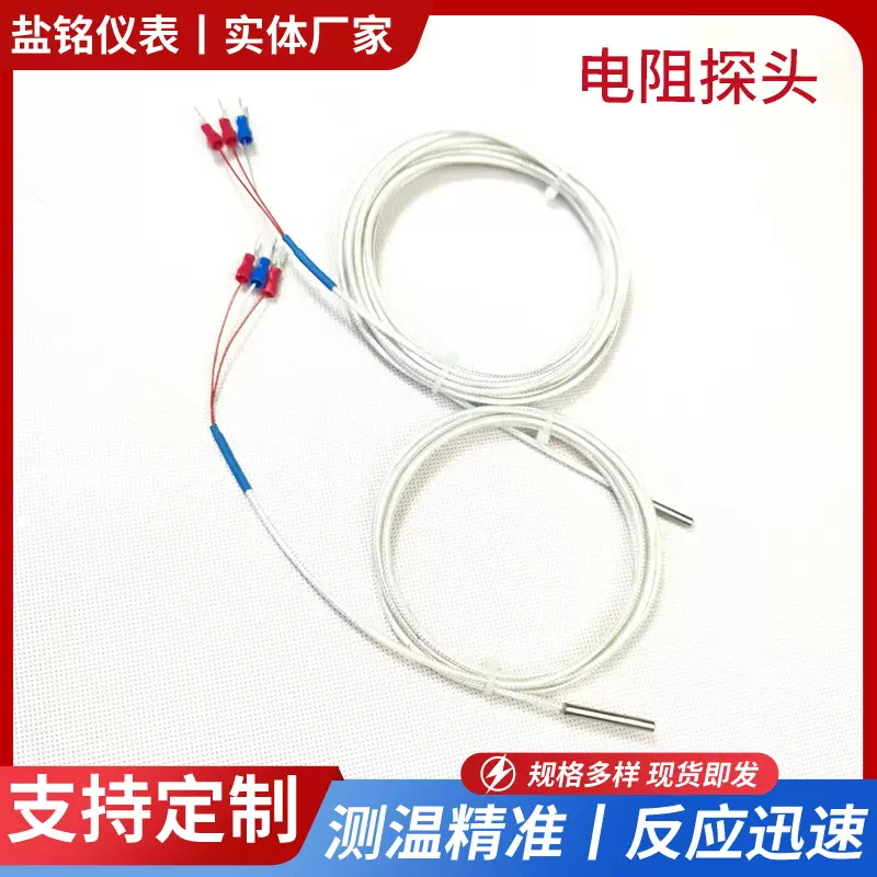 盐铭厂家供应 WZP-PT100铂热电阻轴承电机温度传感器防水探头